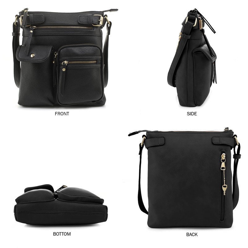 JESSIE & JAMES Robin Multipocket Concealed Carry Crossbody Bag with