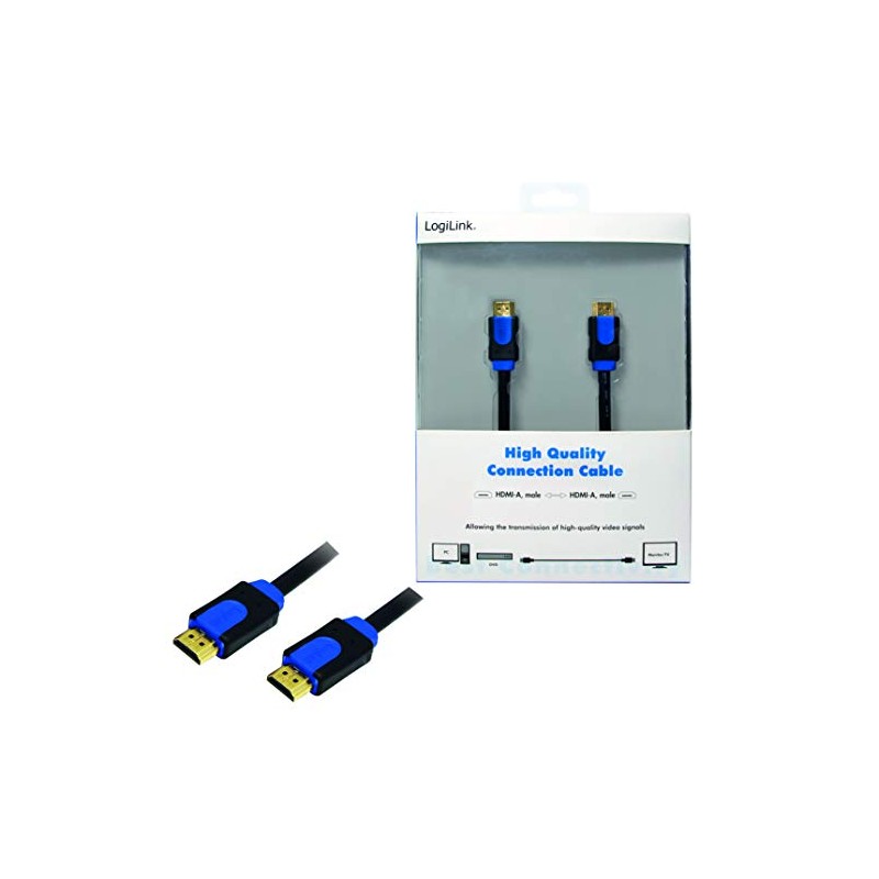 LogiLink 1m HDMI Plug to HDMI Plug Cable - Black