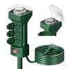 K KASONIC - 24 Hour Outdoor Stake Timer, 6 Outlets