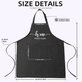 Tmsek Home Warming Gifts Aprons for Women with Pockets Cooking Apron New Home Gift Ideas Funny Men Birthday Kitchen Chef Apron (home SWEET HOME)