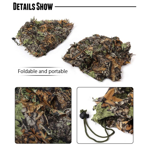 Sirius Survival Camo Ghillie Suit for Hunting, Survival, Photography or Sniper Ghillie Suit Costume (X-Large)