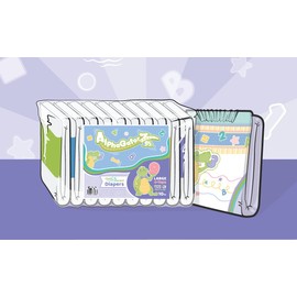 ABUniverse AlphaGatorz Adult Diapers (Pack of 10) (Extra Large)