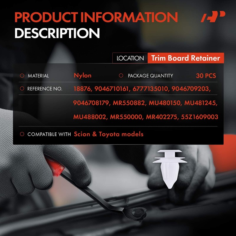 A-Premium 30PCS Nylon Lower Center Pillar Trim Retainer Clip Compatible