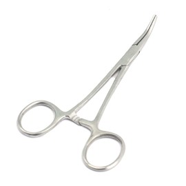 OdontoMed2011 PET Dog Hair Puller Remover Stainless Steel HEMOSTAT Locking CRILE Forceps 5.5" Curved Full Serrated ODM