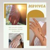 Dervivea Punk Bracelet Hammered Snake Chain Gold Chain Bangle Chunky