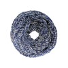 Navy Blue Two-Tone Knit Soft Infinity Scarf