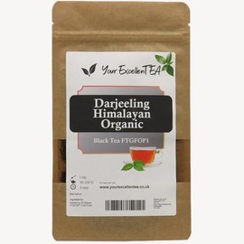 Your ExcellenTEA - Darjeeling Himalayan Organic Black Loose Leaf Tea Indian First Flush Leaves FTGFOP1-150g
