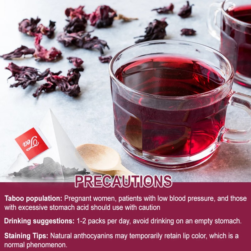 MENXI 24ags Hibiscus Flower Tea Bags - Blood Pressure Balance