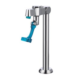 Glass Filler Faucet, 9-Inch Deck Mount Push-Back Water Filler Faucet with 1/2" NPT Male Shank, Brass Body & Stainless Steel Bracket, Chrome Plated for Bar, Cafe, Restaurant, Kitchen Water Station