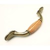 WAKI TW-349 Antique Brass Wooden Handle 3.0 inches (76 mm)