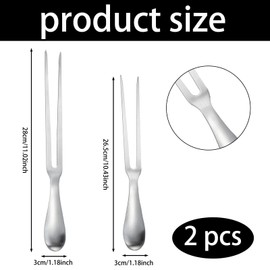 2 Pcs Meat Fork, Stainless Steel Meat Fork, Suitable for Barbecue and Cooking, Dishwasher Safe, Ideal for Carving, Barbecues, Suitable for Grilling and Carving
