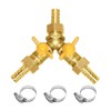 Hooshing Brass 3 Way Shut Off Valve 5/8" Hose Barb
