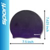 Sporti Molecule Silicone Swim Cap - Purple/Black