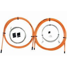Microhero MTB/ROAD Bicycle SUS Wire Outer Set, Stainless Steel, Brake Wire, Shift Wire, For 1 Bicycle (Orange)