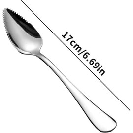 2 Pcs Silver Spoon Grapefruit Spoon Stainless Steel Grapefruit Spoon, Spoon for Citrus Fruit Watermelon Kiwi Dessert Grapefruit Spoon, Serrated Grapefruit Spoon, Special Spoons