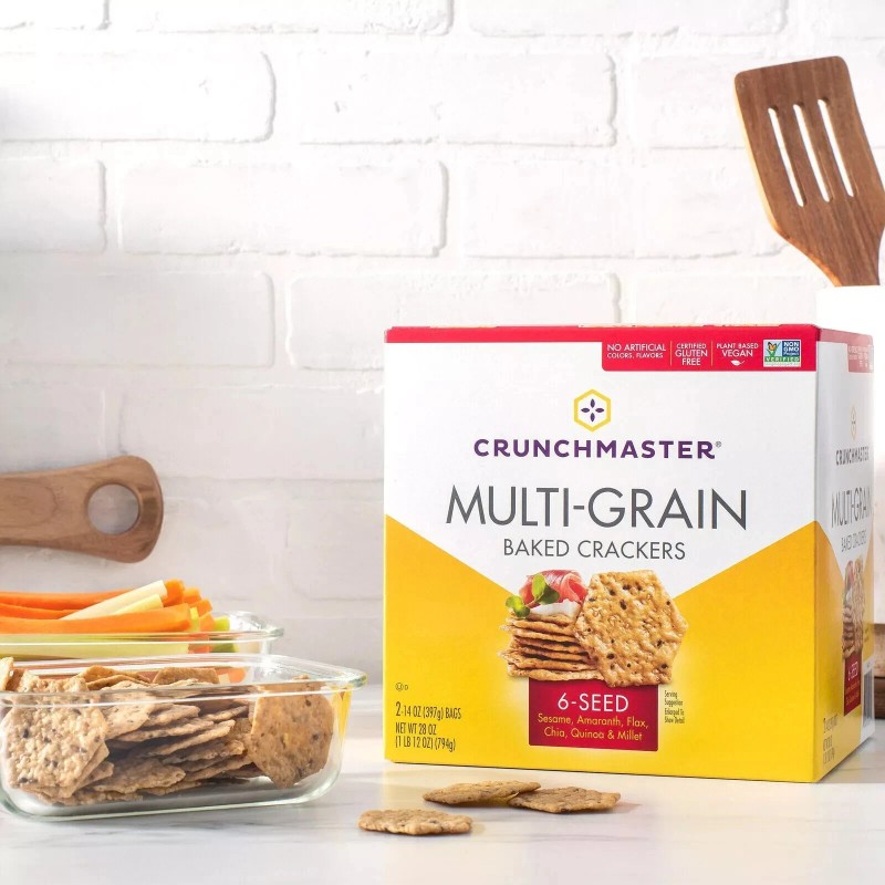 Crunchmaster Multi-Grain Crackers, 28 oz Healthy Snacks Biscuits Cookies USA
