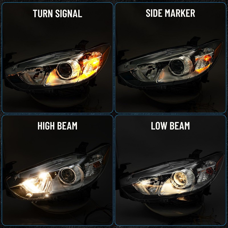 Huray Halogen Headlight Assembly for Mazda 6 2014 2015 2016