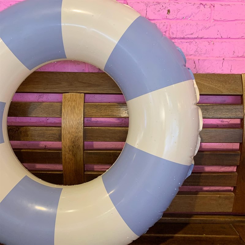 Medium Swim Ring for Kids Adults, 25 Inch Classic Striped