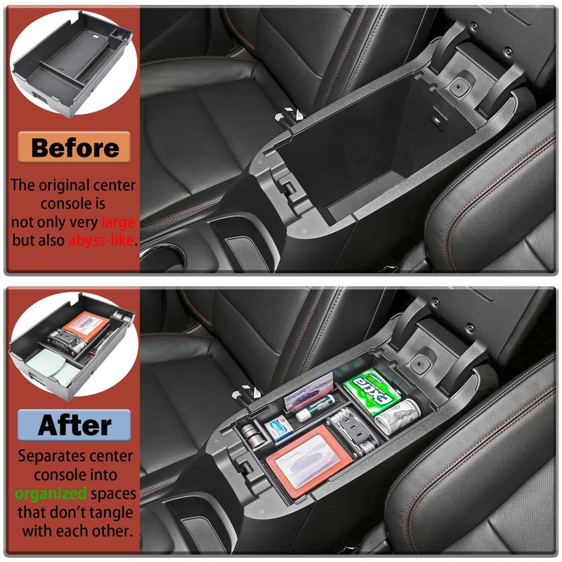 RUNROAD Center Console Organizer Tray Compatible with Chevy Equinox 2018