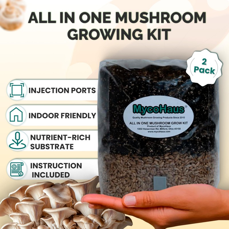 MycoHaus Mushroom All in One Growing Kit with Injection Ports