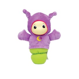 Playskool Lullaby Gloworm - Baby and Infant Toys 0-6 months Soft Cuddly Stuffed Toy Plays Soothing Calming Lullabies For Sleep With Gentle Glow in Purple