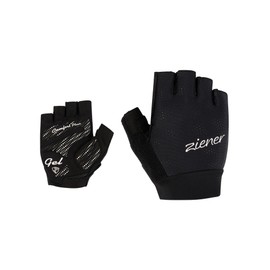 Ziener Women's CRISSI Cycling/Mountain Bike/Cycling Gloves | Short Finger - Breathable/Cushioning, Black, 7.5