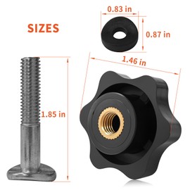 Handle Knob and Screw Bolt Washer Kit (2 Sets) for Toro Mowers and Snowblowers Compatible with 92-2260 106-4161 107-3844 Mower Snowblower Repair Parts