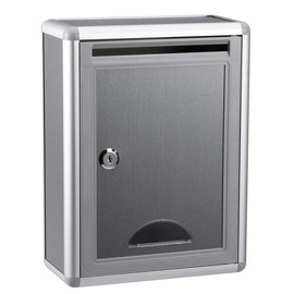 STOBOK Small Suggestion Box with Lock Wall Hanging Complaint Mailbox Aluminium Alloy Weatherproof Small Drop Box for Home Office Company Customer Center