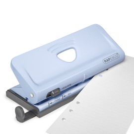 Rapesco 1323 Adjustable 6-Hole Organiser/Diary Punch, 10 Sheet Capacity, Powder Blue