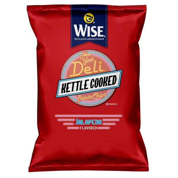 Wise Snacks NY Deli Kettle Potato Chips, Jalapeno, 1 Ounce