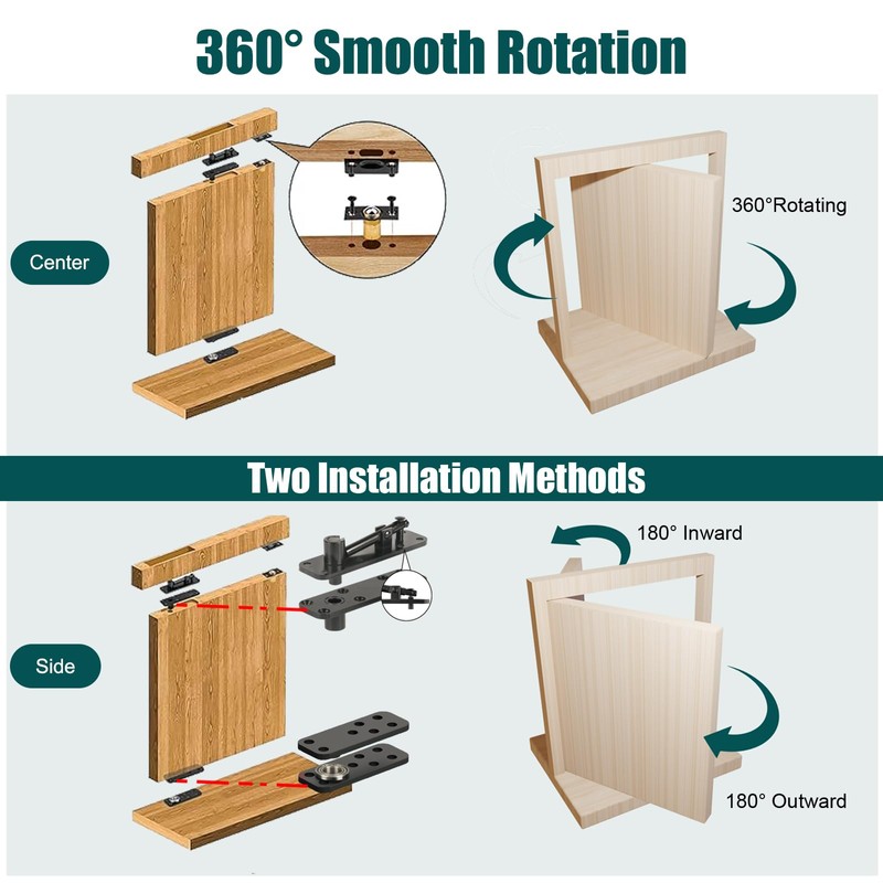 Hidden Door Hinge 573LB Load-Bearing, Tuykay Stainless Steel Hidden Hinges