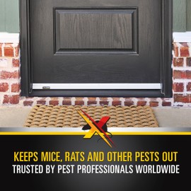 Xcluder 48 in. Low-Profile Door Sweep, Aluminum 2-Pack, Seals Out Rodents & Pests, Enhanced Weather Sealing, Easy to Install; Door Seal Rodent Guard; Rodent Proof Door Sweep