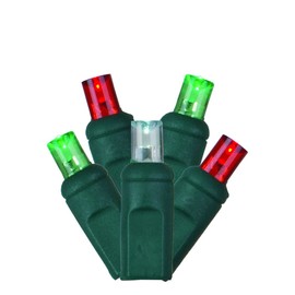 Vickerman X6G6524 50LT LED Set Wa EC Set String Lights with Grey Wire, 6" x 25', Red/White/Green