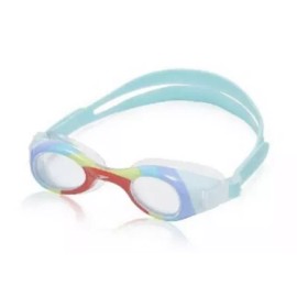 Speedo Kids Swimming Goggles No Leak Anti Fog Glide Print Rainbow Clear Age 3-8