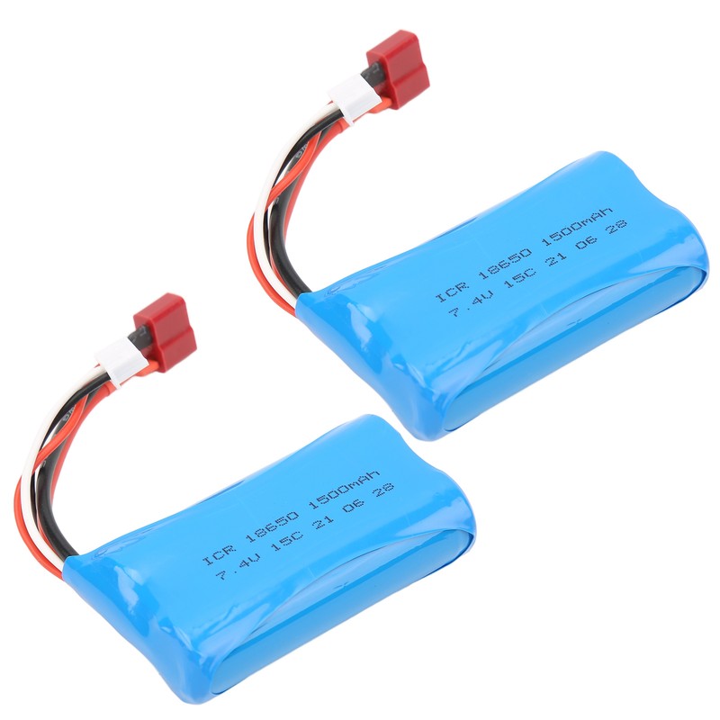 7.4V 1500mAh 15C Lipo Battery with Charging Cable Rechargeable Lithium