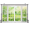 LYWYGG 10X8 Spring Backdrop Window Spring Scenery Backdrops Window Forest