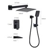 LCEVCGK Shower Faucet Set Complete Matte Black Shower System with