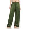 Wantschun Womens Wide Leg Pajama Pants Satin Silk Casual Loose