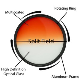 Pro Glass 72mm HD MC Graduating Orange Color Filter for: Nikon AF-S DX NIKKOR 16-80mm f/2.8-4E ED VR Lens (20055) - 72 mm Orange Filter, 72 Graduating Orange Filter