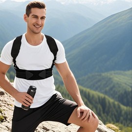 Back Straightener Posture Corrector - Upper Posture Corrector Lower Back Brace - Comfortable Shoulder Straightener Lumbar Neck Support for Hiking