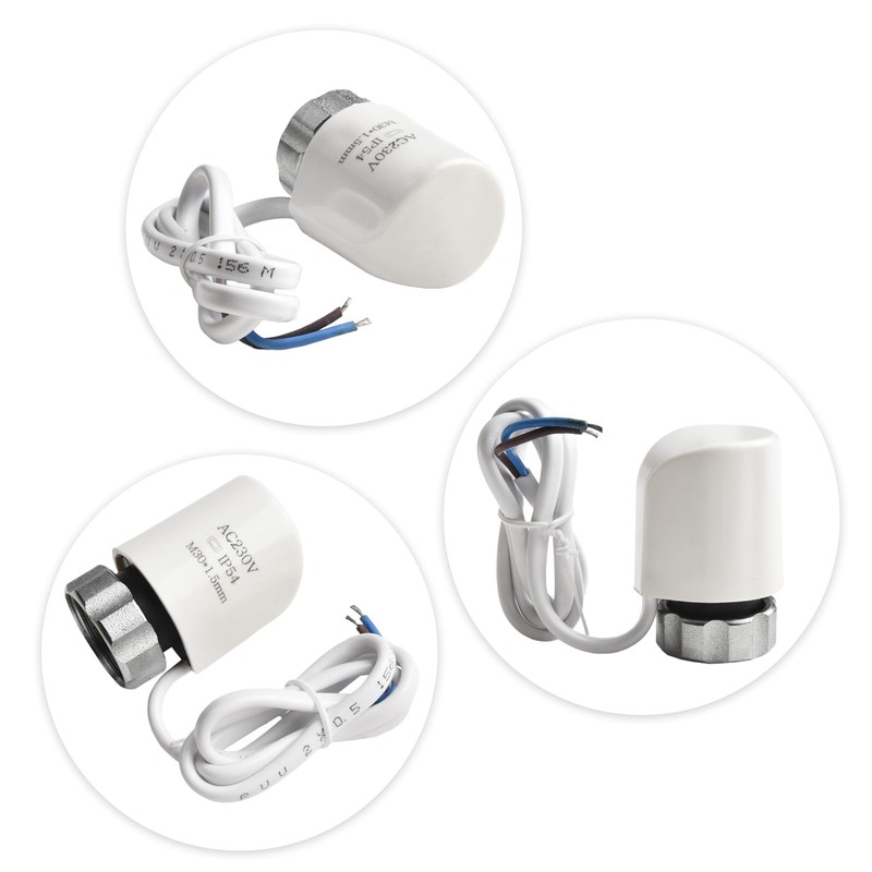 Actuator 230V for Underfloor Heating Manifolds, Adjustable Electric Thermal Actuator