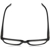 Foster Grant Men's Eli Rectangular Reading Glasses, Black/Transparent, 51 mm,