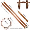 PortableAnd Genuine Leather Carry Strap for Motorcycle & Picnic Bedroll