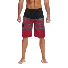 unitop Mens Swim Shorts Mens Swimming Trunks 9 Inch Inseam Orange Swim Trunks Men 40