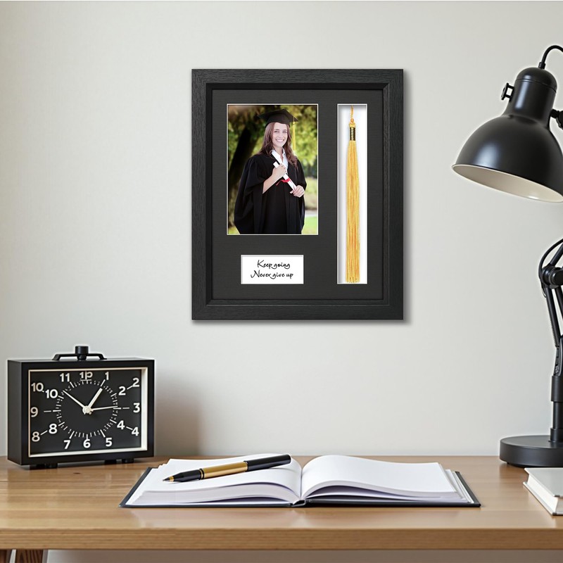 Decobility 9x11 Graduation Picture Frame with Tassel Holder for 5x7