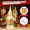 15.3IN Nativity Snow Globe Christmas Decorations,Musical Churches Glittering Christian Gifts