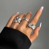 KURTCB Y2k Rings Chunky Gold Rings for Women Statement Irregular