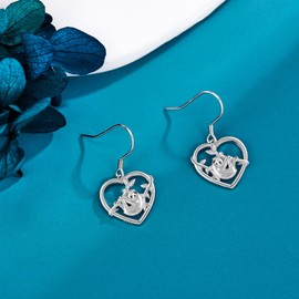 ONEFINITY Sloth Earrings 925 Sterling Silver Sloth Jewellery Sloth Gifts for Women Mother Mum, Sterling Silver, No Gemstone