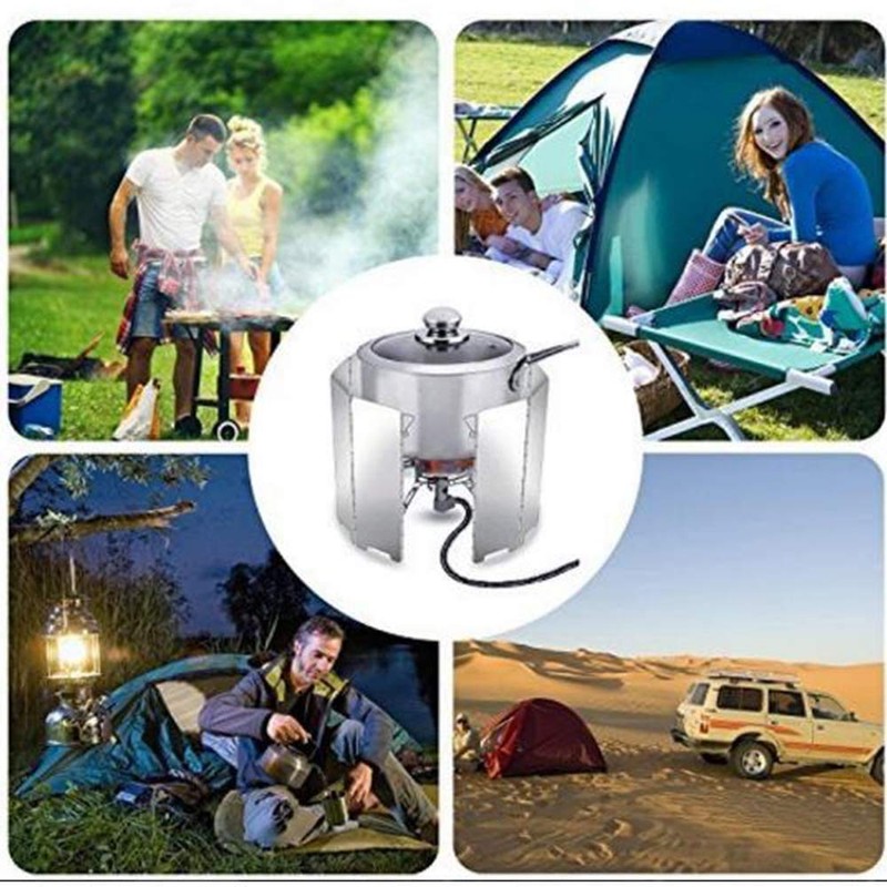 RICISUNG Windproof Boards, Windscreen, Camping, Foldable, Aluminum, 10 Pieces, Lightweight,