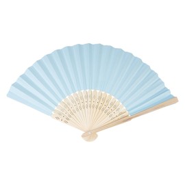 Laroal 10 Colors Hand Held Paper Fans,Handmade DIY Bamboo Folding Fan,Party Favors for Church Wedding Home Wall Decoration Dancing Performance DIY Decoration